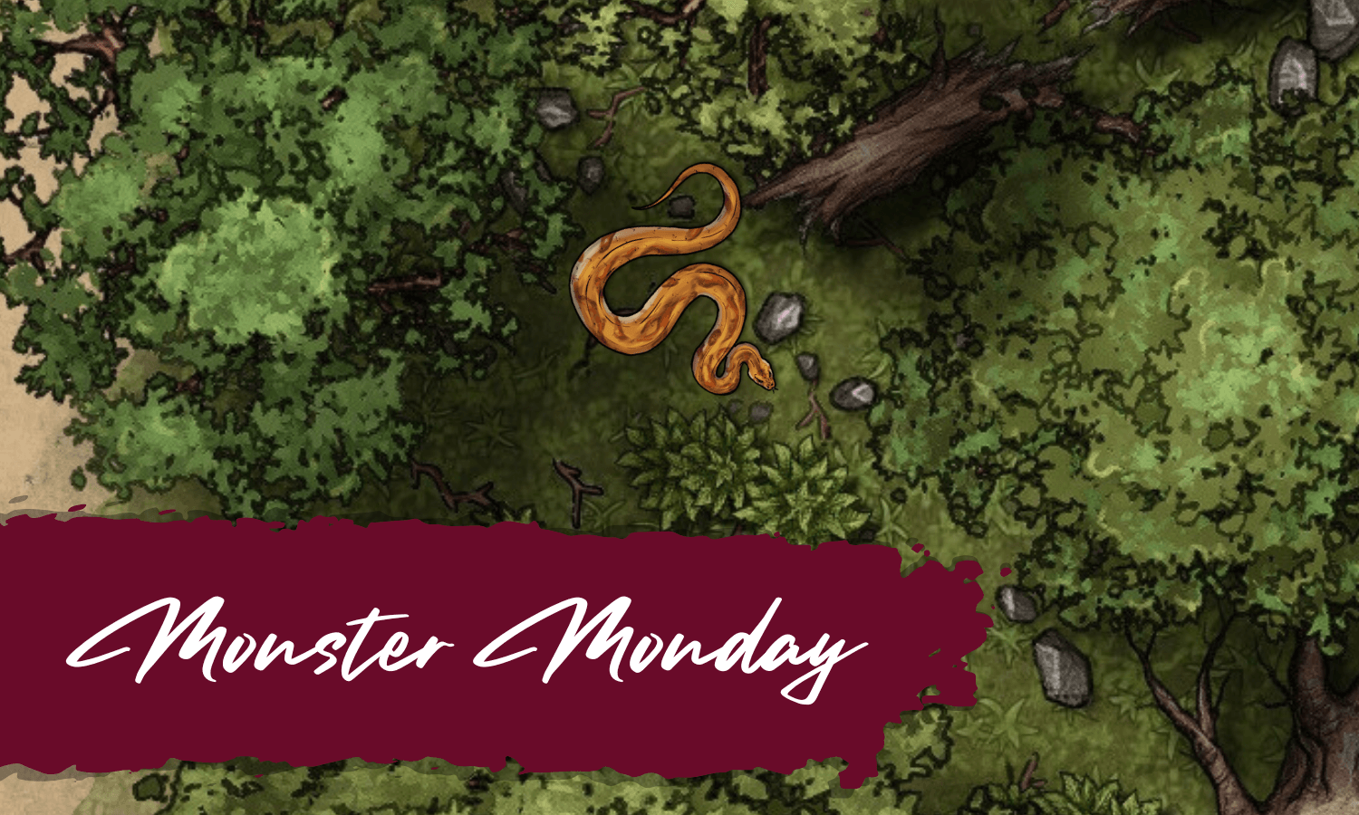 Giant Poisonous Snake in a Forest